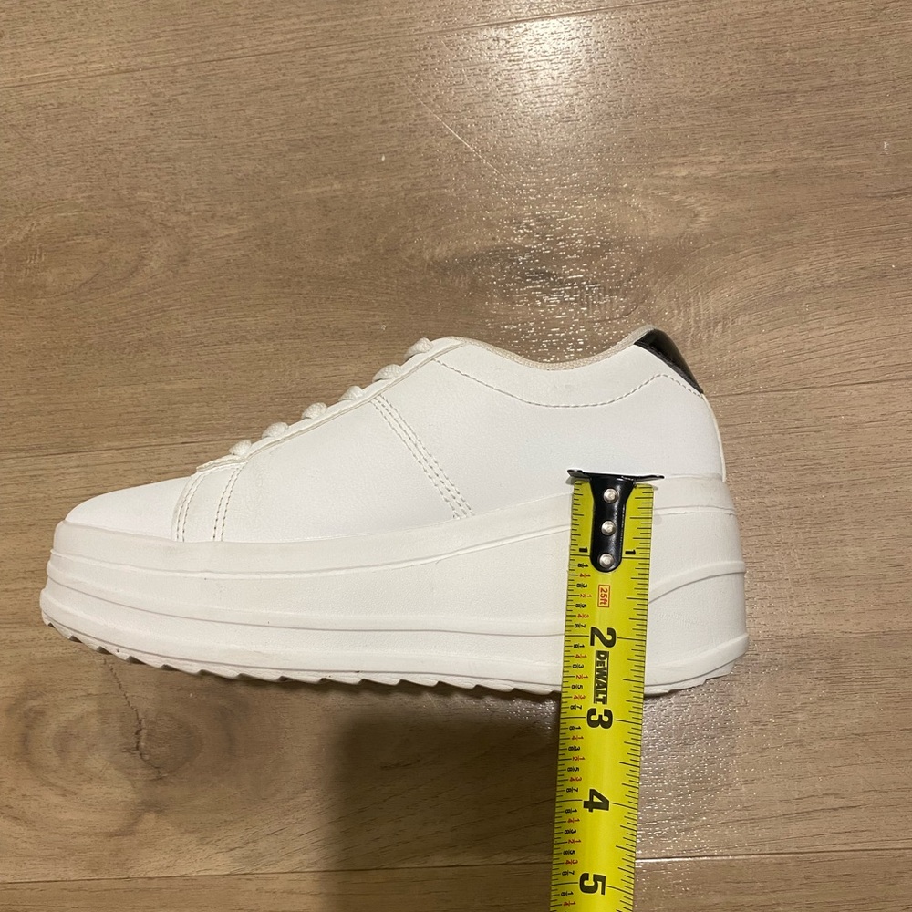 Nasty Gal Women’s White Wedge Platform Sneakers EU 36 US 6 - Picture 8 of 8